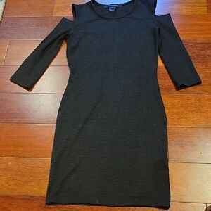 French Connection Cold Shoulder Black Knit Dress